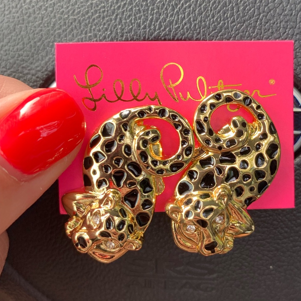 Lily Pulitzer Leopard Earrings